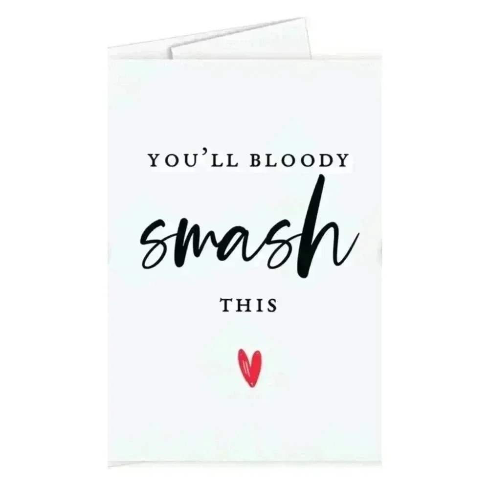 Funny love Card 5 x 7 inch White